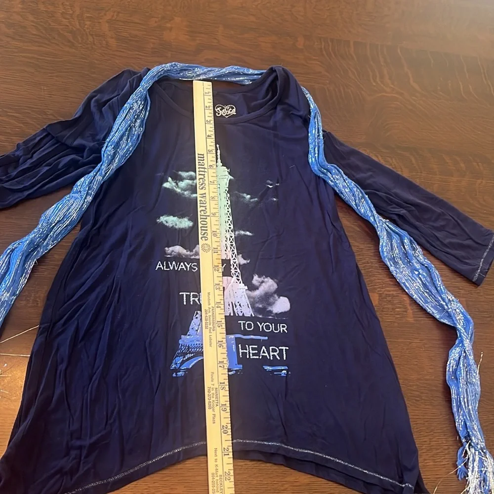 Justice Bundle of 3 Two size 14 and dark blue is a size 12 Long sleeve girls Y2K